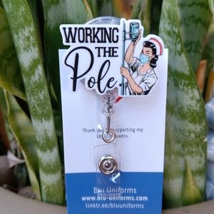 Nurse badge reel holder